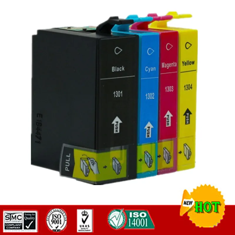 Совместимый чернильный картридж для T1301 E-1301 130 T1304 Epson Stylus SX525WD SX535WD SX620FW Office BX525WD