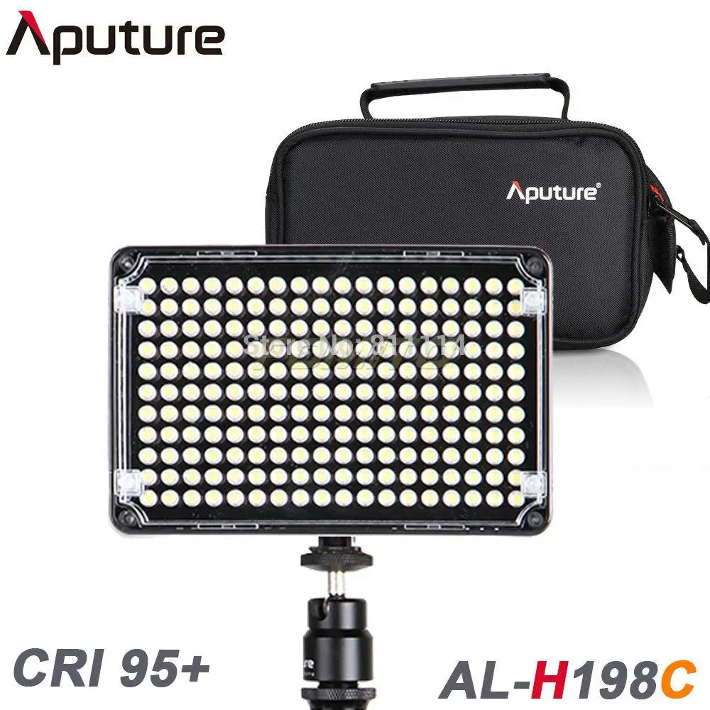 

Aputure Pro AL-H198C CRI 95+ On Camera Led Video Light Lamp 3200K-5500K Adjustable Color For Canon for Nikon for Olympus DSLR