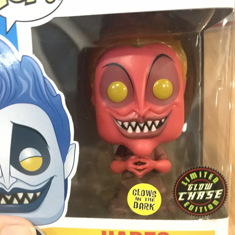 Эксклюзивный погоня светится в темноте Funko pop Original Hades (красный) Виниловая фигурка
