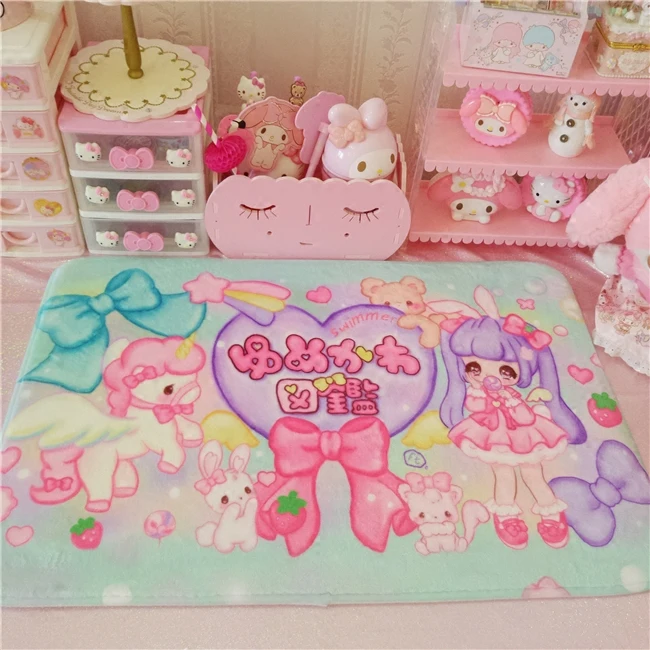Ivyye 40x60cm Cute Girl Anime Rug Decoration Home Soft Carpets Cartoon Bedroom Floor Mats Bath Plush Rugs Doormat New Buy At The Price Of 9 45 In Aliexpress Com Imall Com