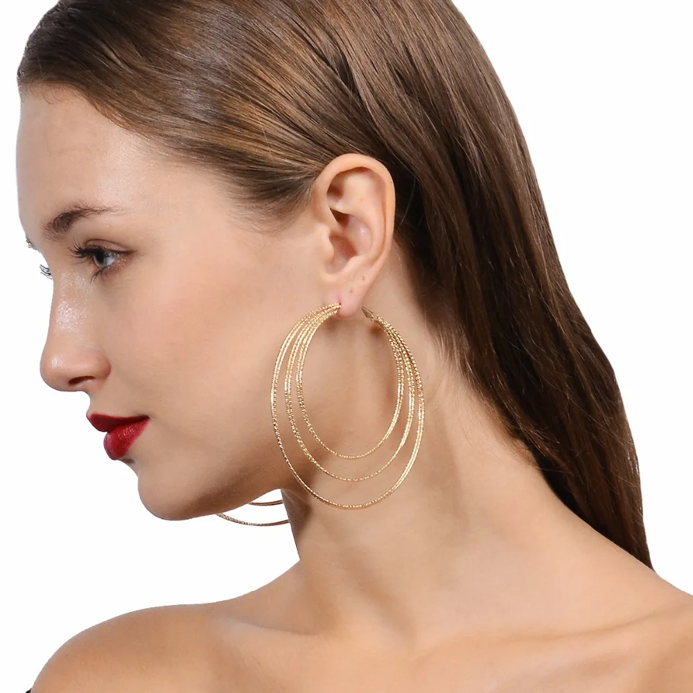 big hoop earrings for women hoops huggie earrings circle boucles d'oreille aros largos
