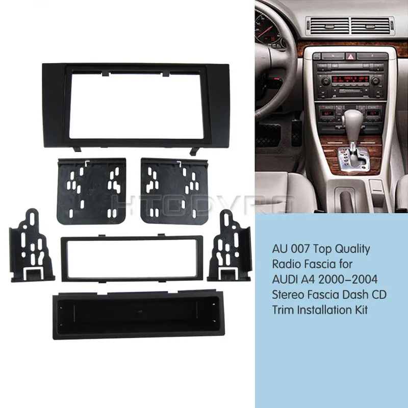 YMODVHT 173*98 MM автомобиля Радио Фризовая для AUDI A4 2000 2001 2002 2003 2004 стерео Панель Даш Гора отделка Установка комплект рамка