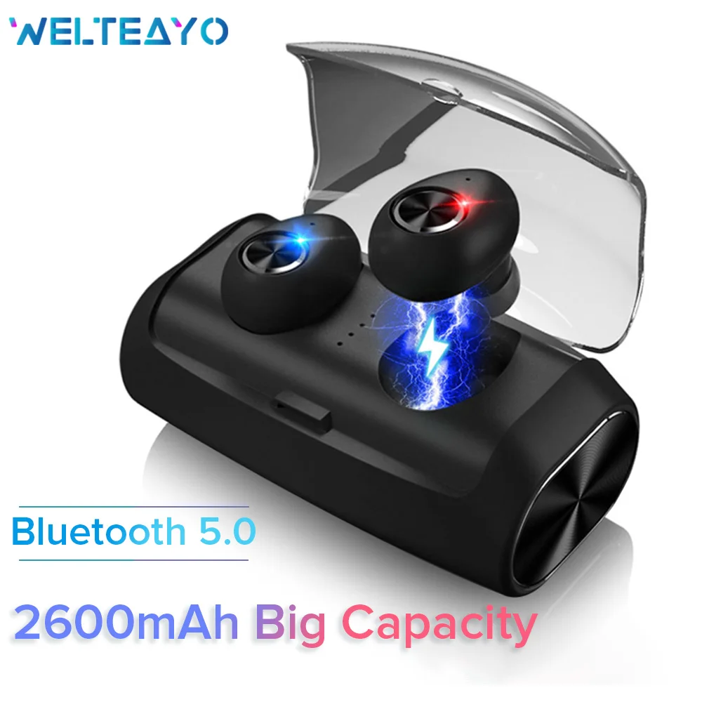 Bluetooth наушники беспроводная гарнитура мини стерео TWS свободные руки с микрофоном