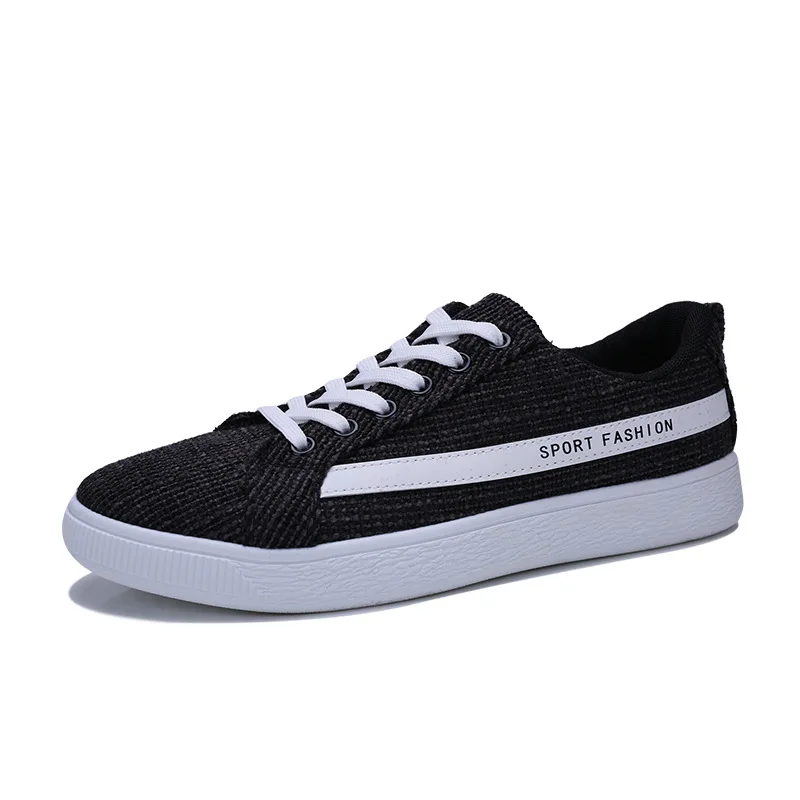 

2019 spring and autumn new fashion trend student breathable casual shoes lightweight comfortable linen canvas shoes male