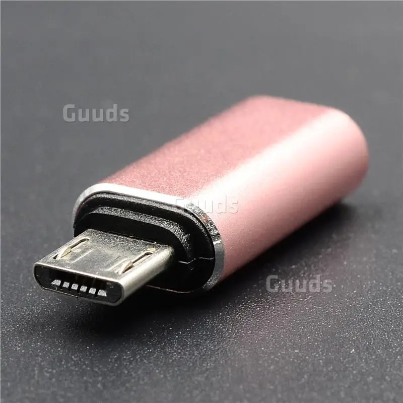 Металлический type-C Женский к Micro USB Мужской адаптер, для MicroUSB Мужской к type-C Женский адаптер