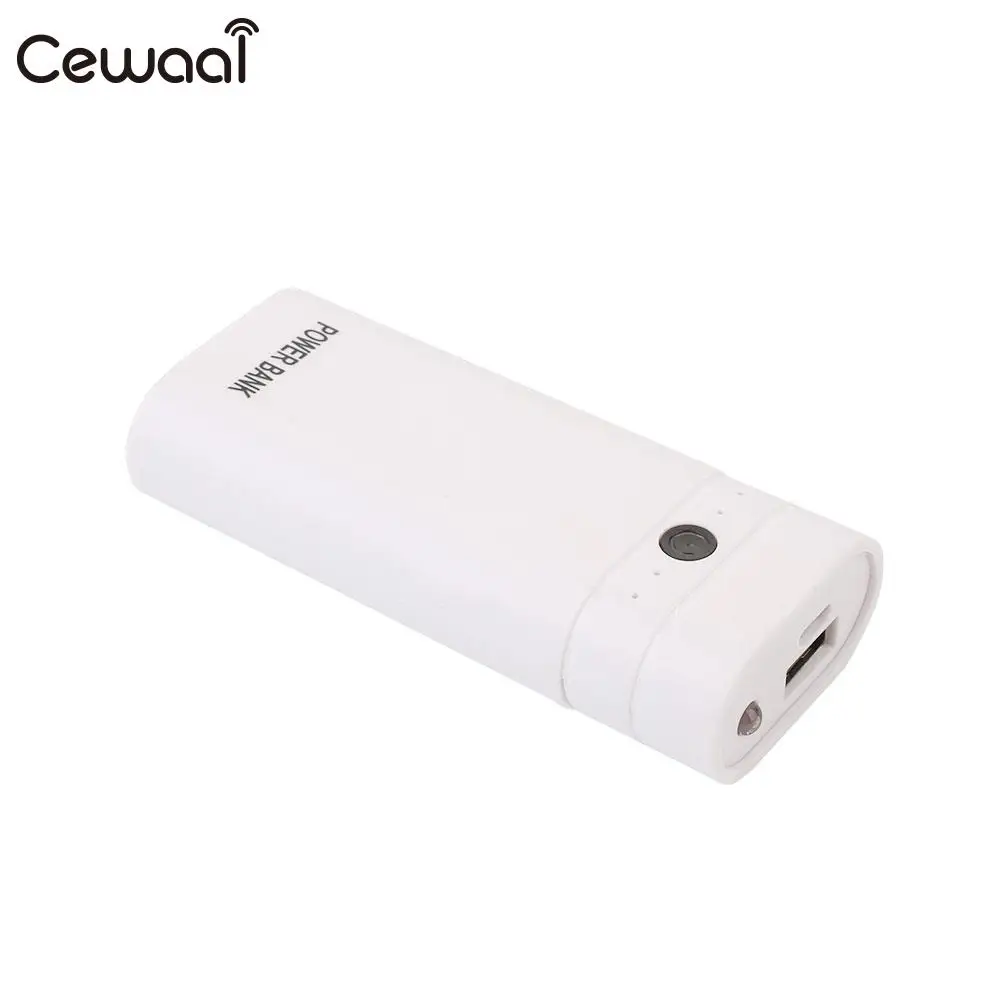 

Battery Charger Plastic DIY Kit Battery Holder Dual 18650 Battery Travel Power Bank Case Portable