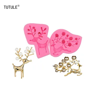 

Gadgets - reindeer deer mold flexible silicone for polymer clay fondant cookies Deer Walking Silicone Rubber Food Safe Mould