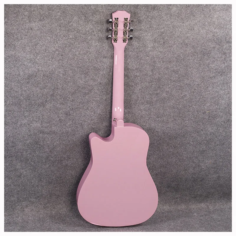 38 дюймов розовый Начинающий рог и деревянная гитара