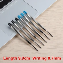 5 шт./лот GENKKY ручки заправки для шариковой ручки цвета чернил черный синий Длина заправки 9,9 см письма 0,7 мм ручки для школы офиса