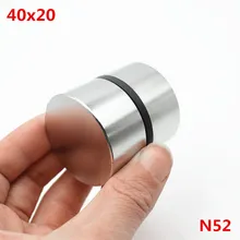Неодимовый магнит 40x20, 2 шт., редкоземельный супер сильный Мощный круглый сварочный поисковый постоянный магнит 40*20 мм, металлический магнит галлия