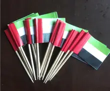 30 piezas bandera de los Emiratos Árabes Unidos Toothpickers bandera a cuadros recolectores App aperitivo Toothpickers fruta Stokes para cóctel del parque(China)