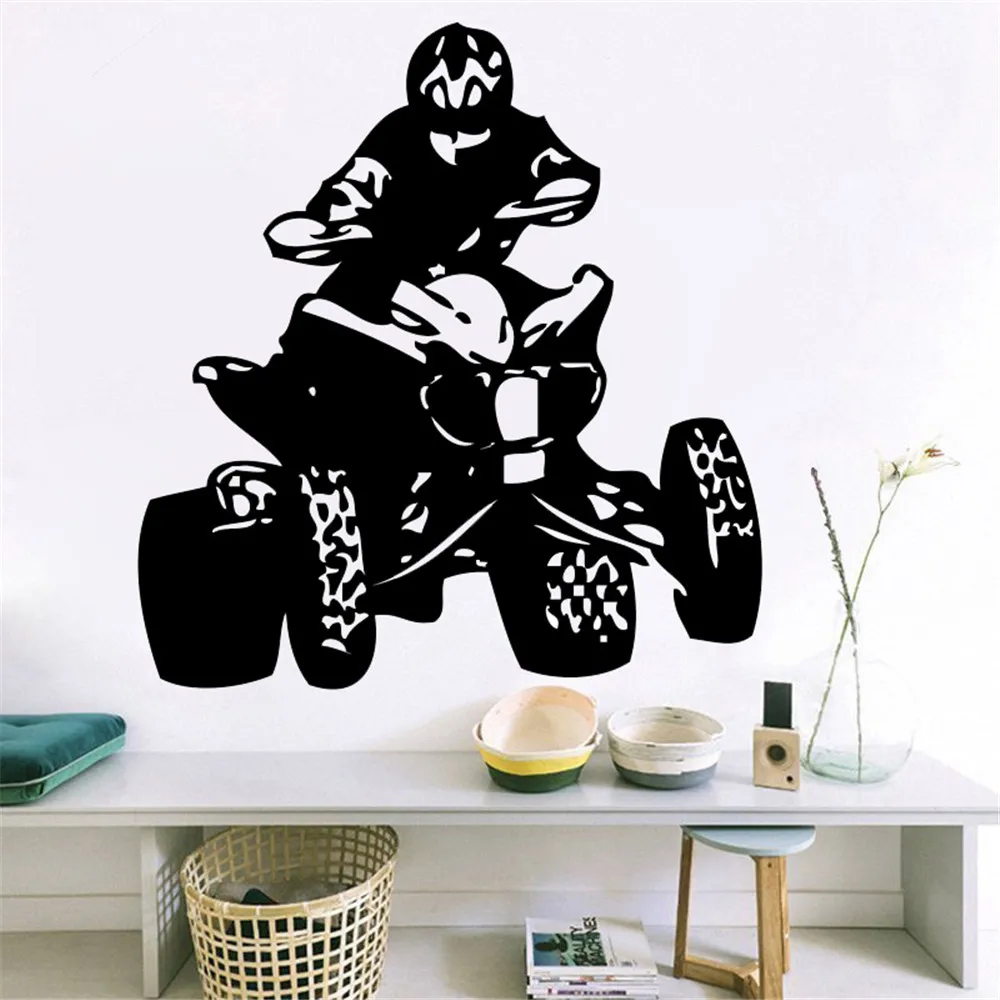 Vinyl Wall Decal Sticker Bedroom Quad Bikes Cars Sport Championship Man