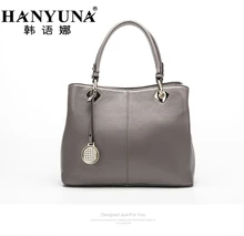 HANYUNA BRAND 2017 New Fashion European Cow Leather Women Handbags Genuine Leather Ladies Shoulder Bags Female Crossbody Bag