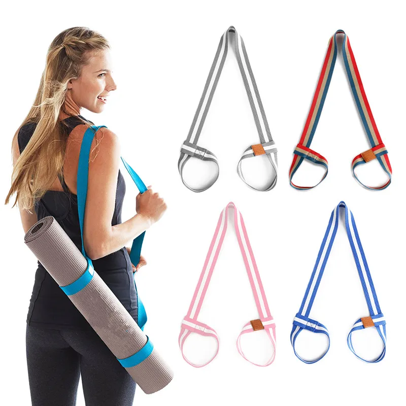 Adjustable Cotton Yoga Mat Sling Carrying Strap Rope Fitness Gym