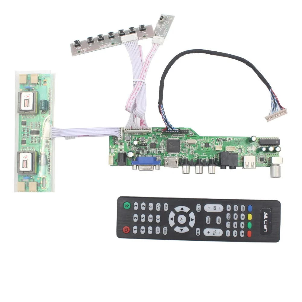 M6V5 ЖК-дисплей ТВ плата контроллера с AV VGA Аудио USB HDMI порт подключения типа c:
