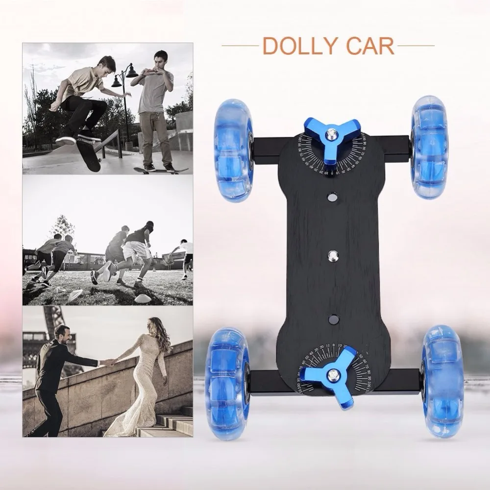 Schreibtisch Dolly+ 1" Волшебная настольная подвижная роликовая видео-рейка Skater для DSLR камеры слайдер Трек Долли автомобиль и волшебная рукоятка