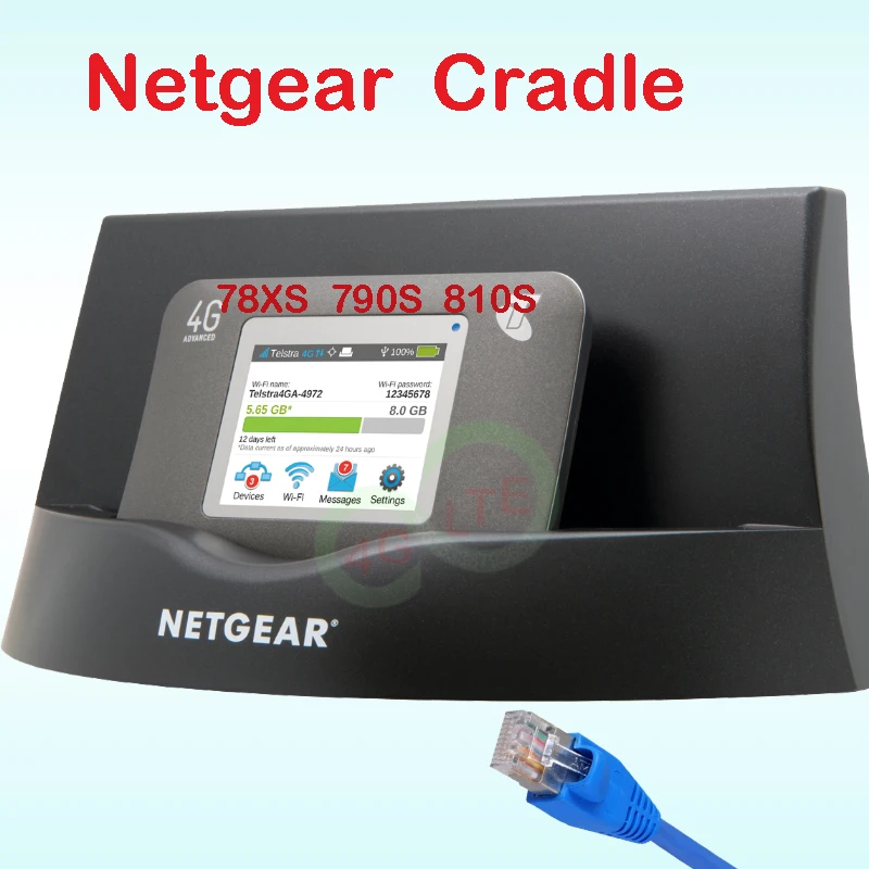 

NETGEAR Ethernet and Antenna Charging Cradle Desktop Cradle with ethernet lan port rj45 antenna for AirCard 782s 790s 785s 810s