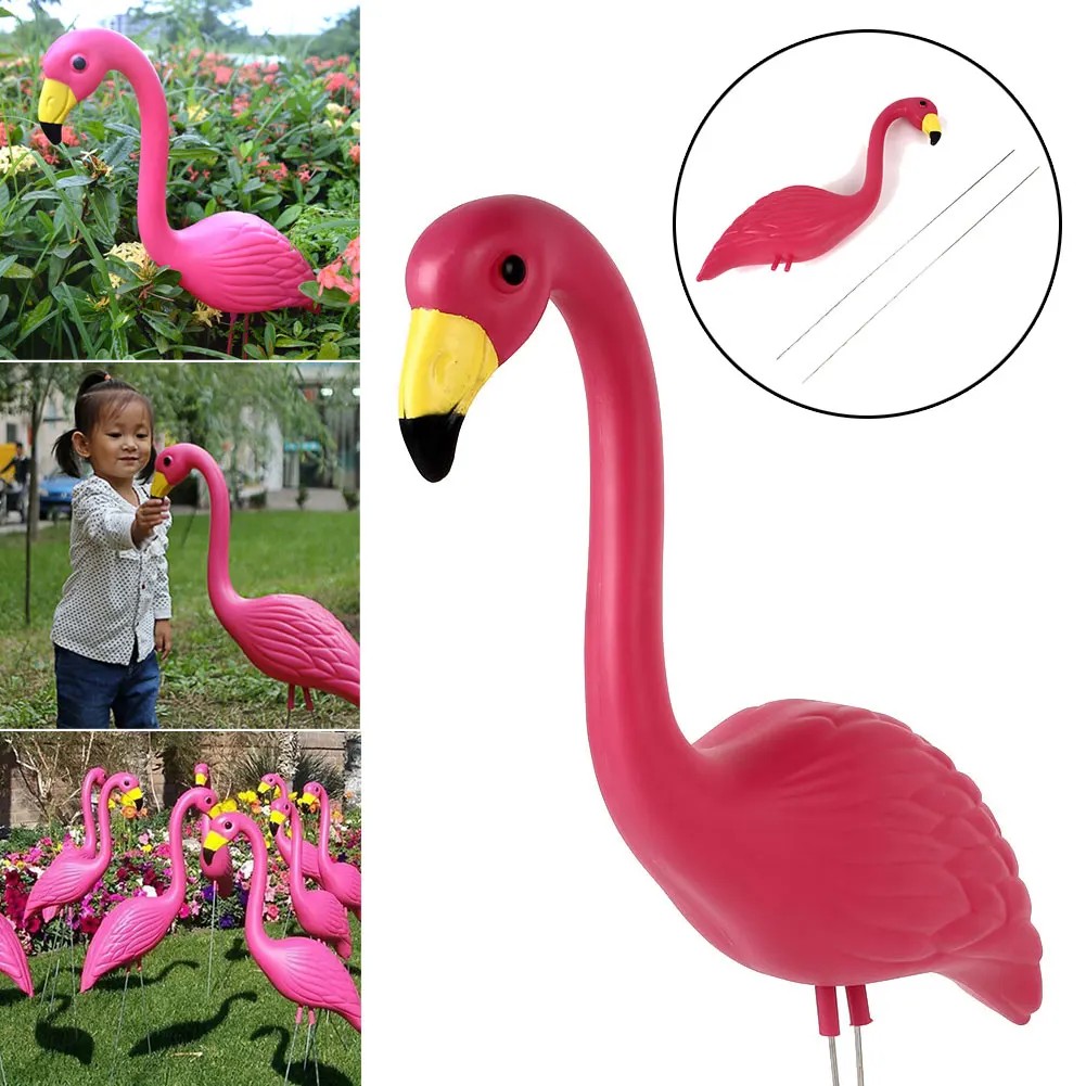 

51*13*8CM Flamingo Lawn Decoration Decorate Lifelike Artificial Ornament Beautiful for Balcony Rose Figurines Yard Wedding