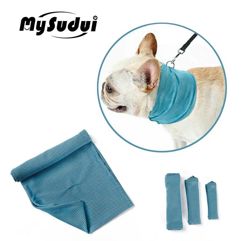 

MySudui Instant Ice Dog Cooling Collar For Small Dogs Bulldog Dog Cooling Bandana Towel Scarf Summer Puppy Collar Perros