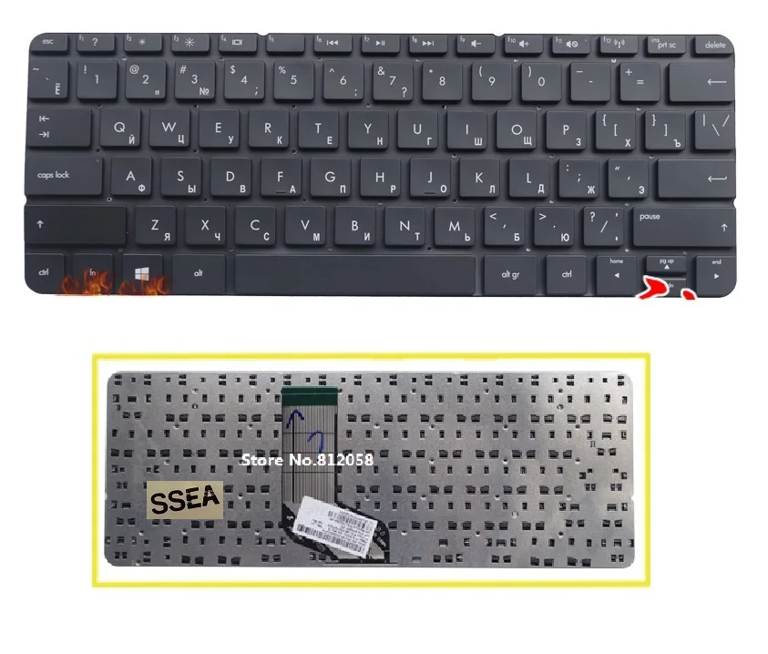 Новая русская клавиатура SSEA для ноутбука HP ENVY X2 11-G000 11-G100 G003TU Русская | Компьютеры