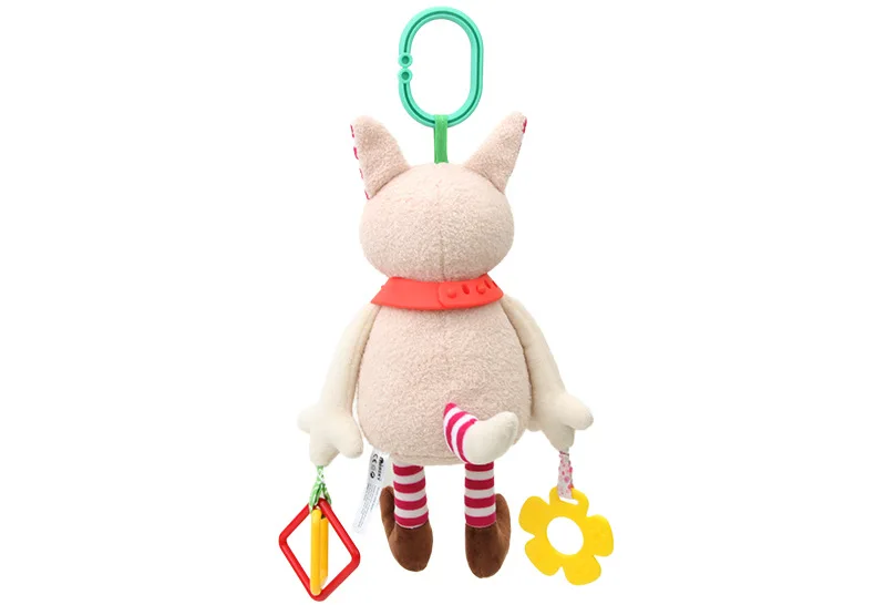 Милая мультяшная детская Успокаивающая кукла, Детская плюшевая игрушка, щенок, Сова, кукла, прорезыватель, ветряной колокольчик, подвеска, мягкая игрушка, детская кровать, подвесная