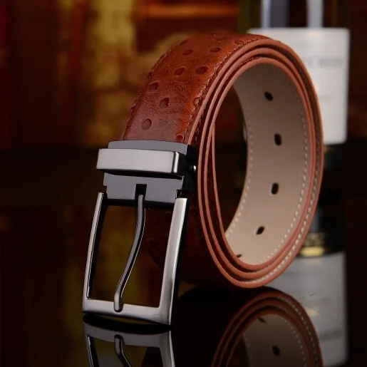 2015 настроить размер Страуса кожа пряжкой досуг и бизнес пояса|belt business|business beltpin