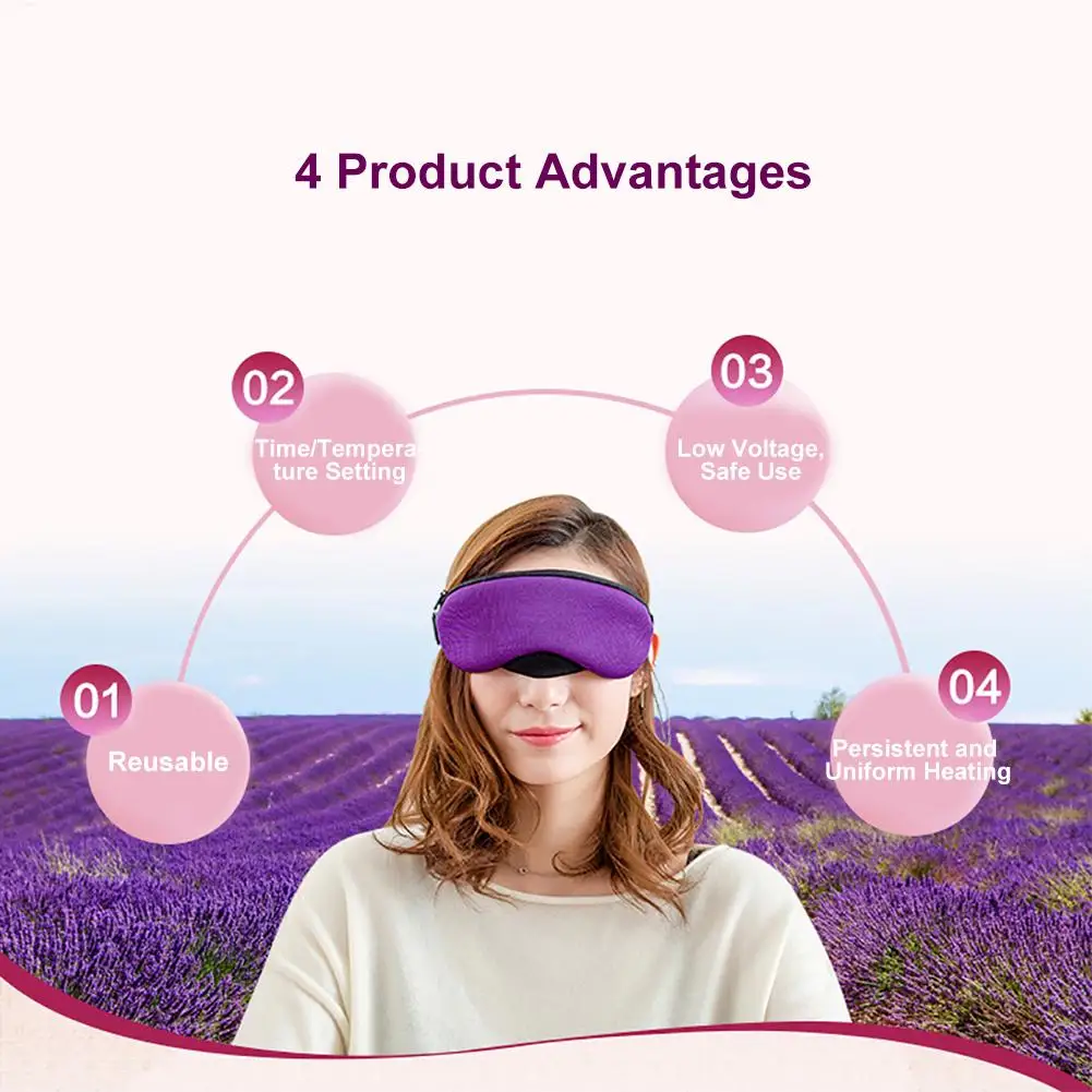 

Hot Electric Eye Mask USB Temperature Control Heat Steam Electric Eye Mask Tired Compress Hot Cold Pad