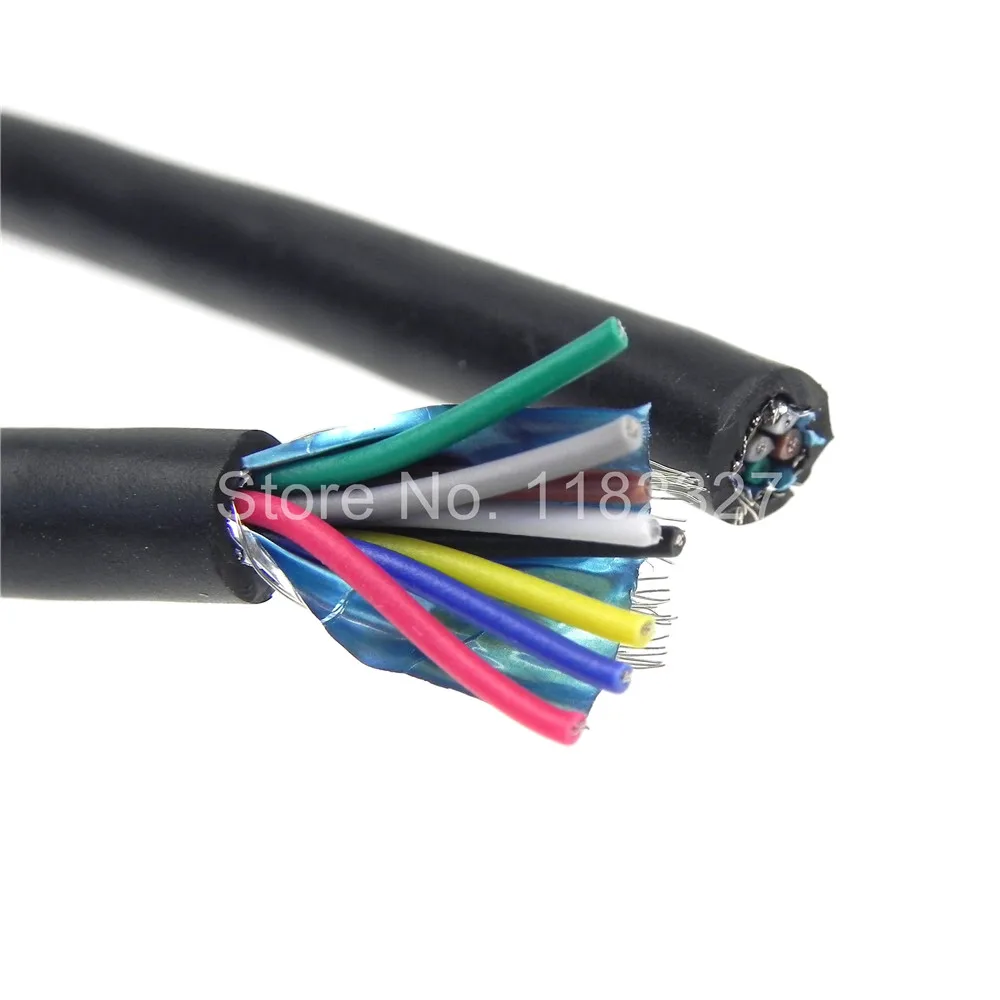 High Quality 1-20 metesr 8 core double shielding cable computer cable Wire core size 26AWG Tin-plate copper cable 1