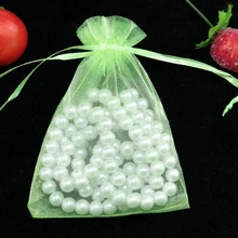 500 шт./лот 13x18 см светло-зеленая органза сумки Свадебные сувениры для конфет и ювелирных изделий Упаковка Сумки милые сумки из органзы Подарочная сумка