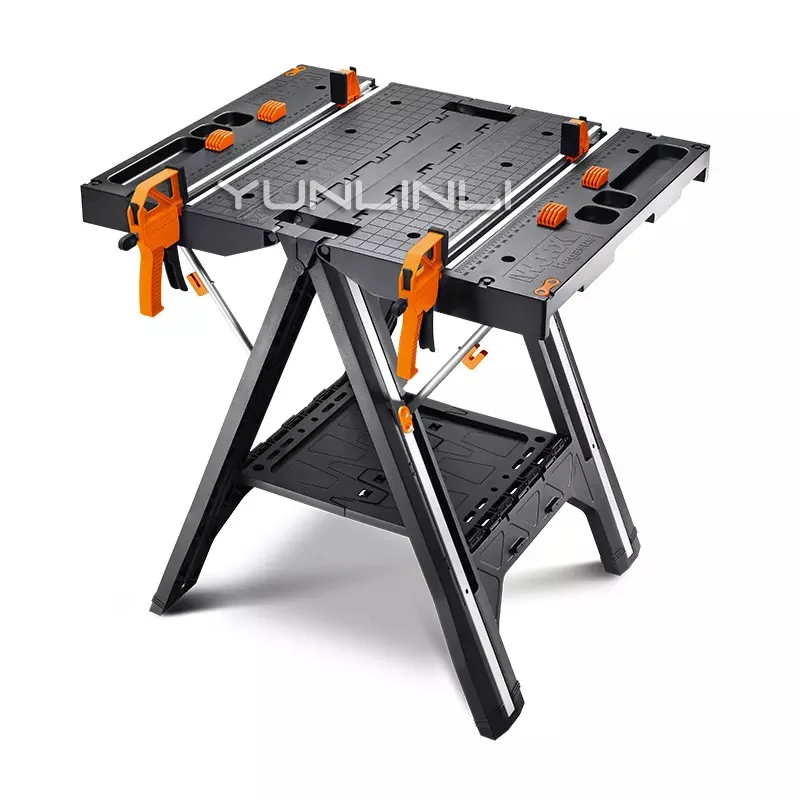 Multifunction Work Tool Table Mobile Portable With Quick Clamp And