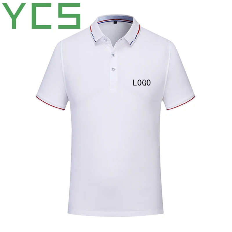 Рубашка поло YCS Store Мужская хлопковая повседневная однотонная с коротким рукавом