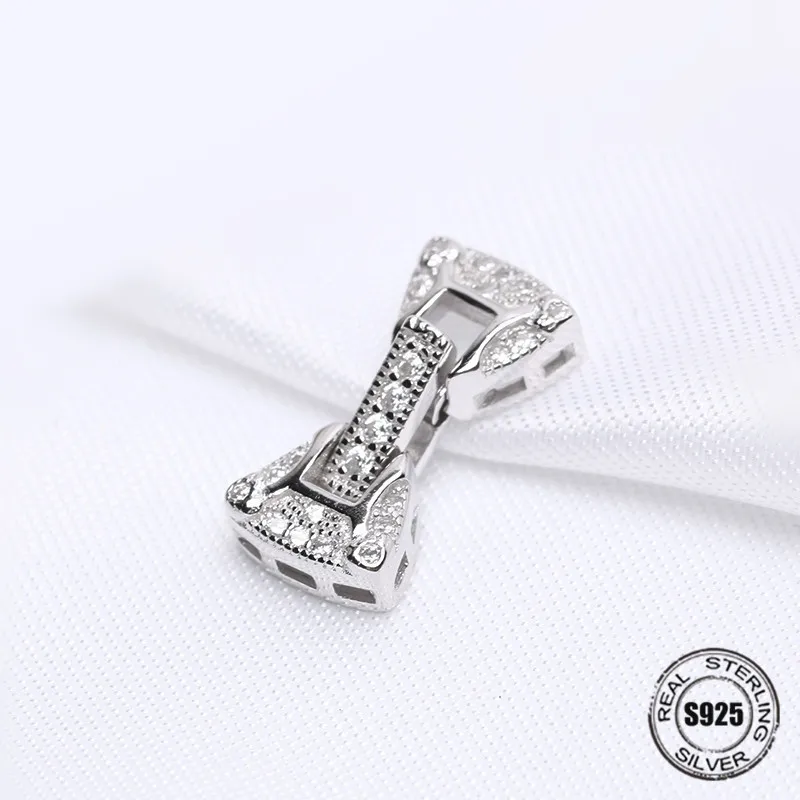 

Cheap Lovely High Quality S925 Sterling Silver Ring Clasps Connection For Necklace Bracelet DIY Buckle Gift