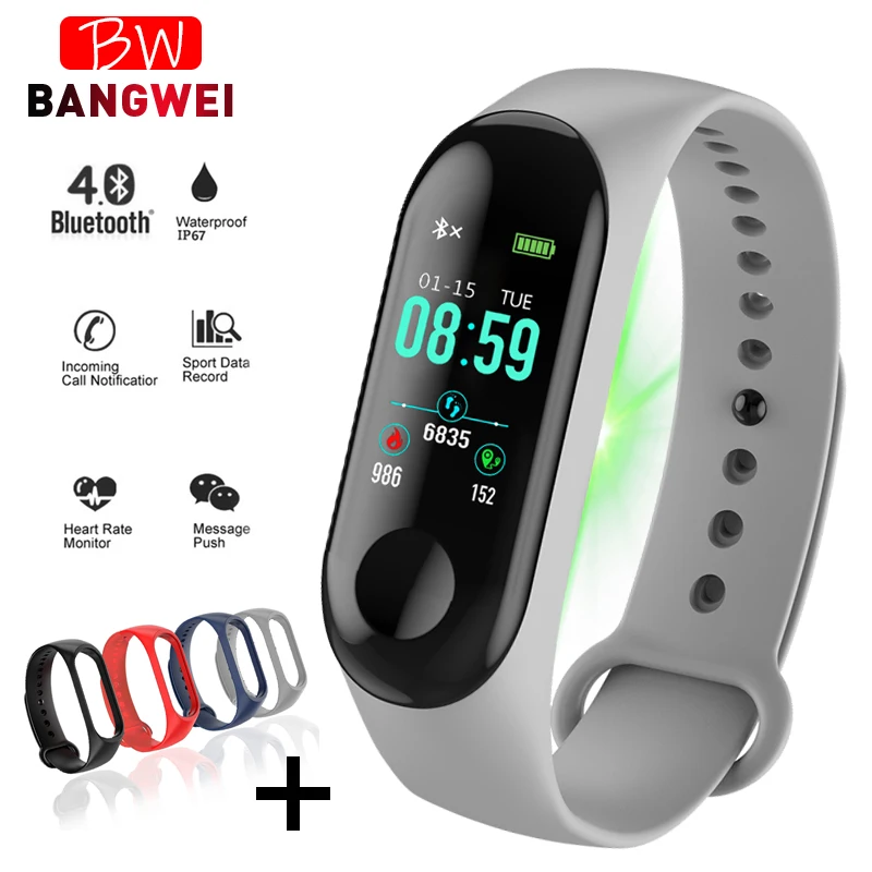 

2019 New Sport Waterproof Smart Wristband Watch Heart rate Monitor Smartwatch Fitness Tracker Pedometer Smart-watch PK mi band