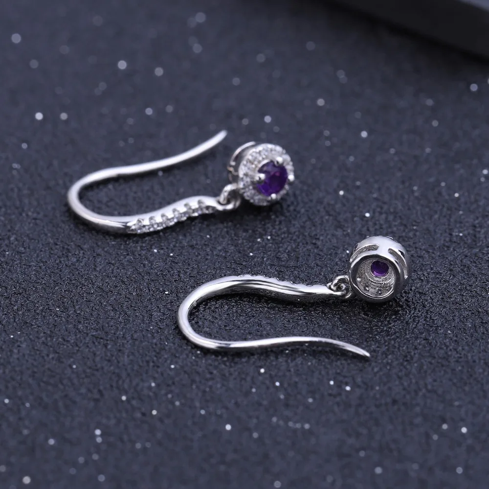 Женские Балетные сережки GEM'S из 100% настоящего серебра 925 пробы с натуральным