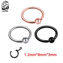 1 шт. 16 г пирсинг носа 1,2*8*3 мм перегородка пирсинг кликер сегмент кольцо в нос Daith пирсинг Лабрет губы кольца ювелирные изделия для тела