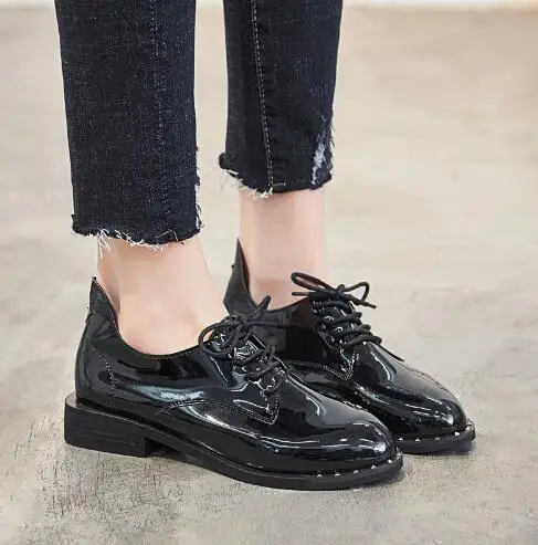 Женские туфли оксфорды в британском стиле из мягкой кожи|oxford flats|oxford shoes womenleather