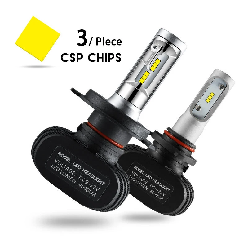 

2Pcs CSP H8 H11 Lamp H4 Led H7 H1 H3 Car Headlight Bulbs For Auto Healight H27 881 HB3 HB4 Led Automotive 12V 50W 8000LM 6000K