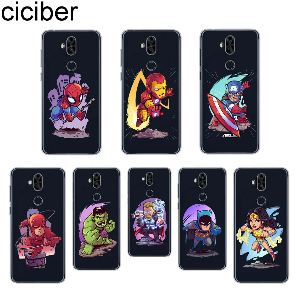 

ciciber Marvel DC Phone Case for ASUS Zenfone 5 Lite ZC600KL Cover for Zenfone 5 5Z ZE620KL ZS620KL Soft TPU Iron Man Batman