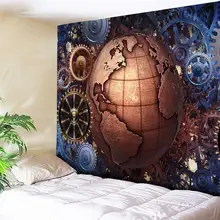 Nordic Morocco Tapestry Wall Hanging Gear Globe Print Golden Desert Art Wall Carpet Couch Blanket Decorative Tapestry for Home Nordic Morocco Tapestry Wall Hanging Gear Globe Print Golden Desert Art Wall Carpet Couch Blanket Decorative Tapestry for Home