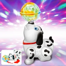 Электрические игрушки для собак 3D проективный свет музыкальная техника электронные игрушки левша маленькая милая собака моделирование игрушки для детей