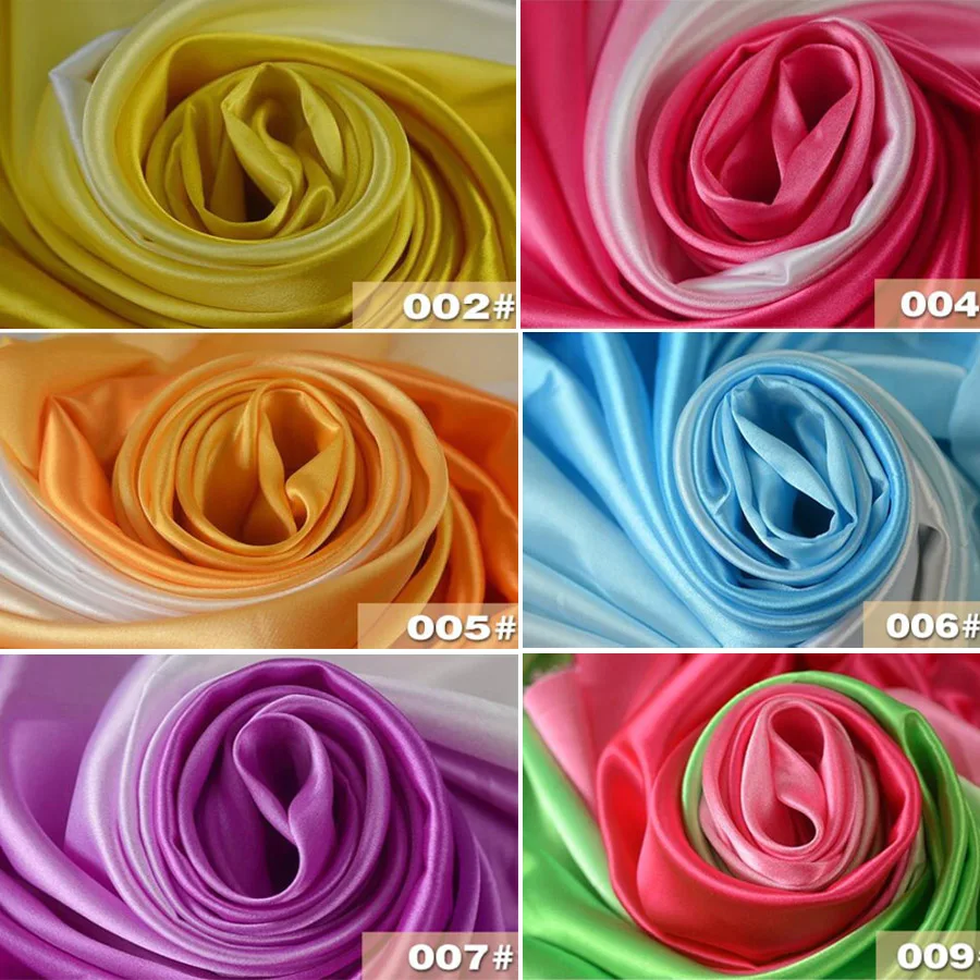 

Cosplay Ombre Gradient Simulated Silk Satin Stage Glossy Performance DIY Craft Fabric Dancing Dress