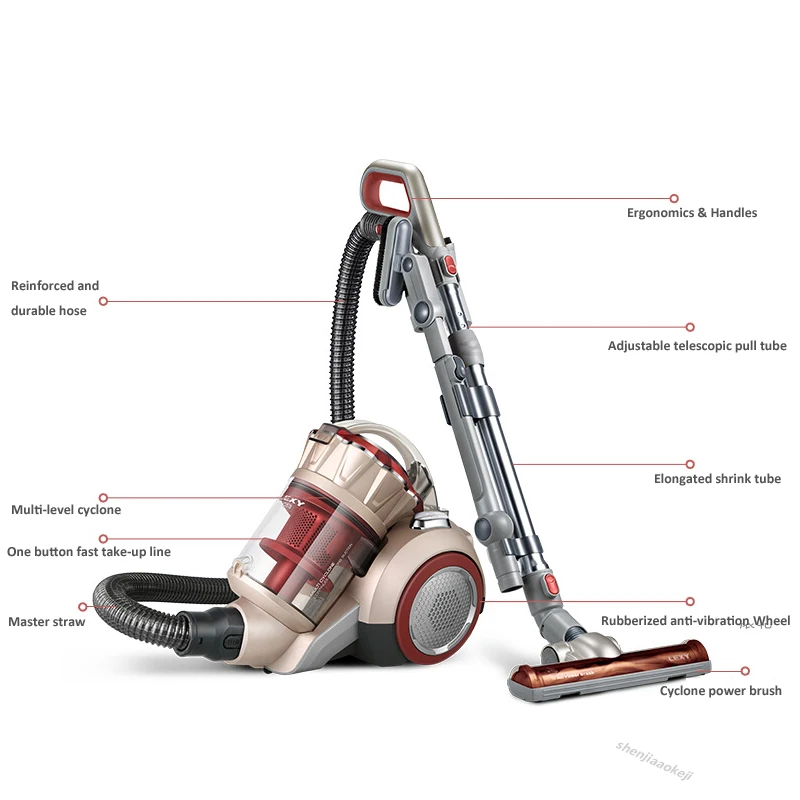 US $150.88 MultiStage Cyclone Dry Vacuum Cleaner Small Household Powerful Vacuum Cleaner Removable Cyclone Brush Vacuum Cleaner 220V 1200W