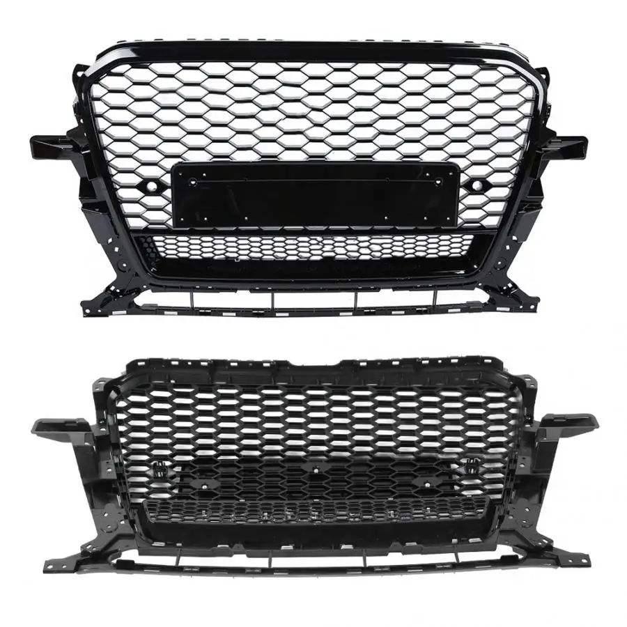 

car mesh Car Front Bumper Grill Center Grille for Audi Q5 2013 2014 2015 2016 2017 car-styling for RSQ5 Style