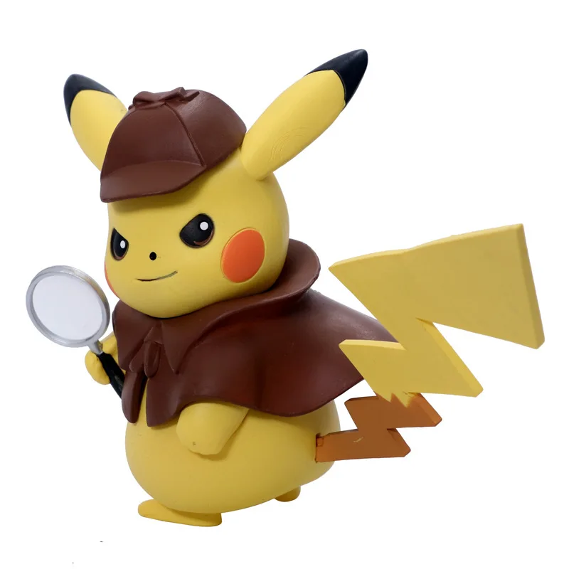 

2019 Cartoon Movie Great Detective Pikachu Action Figures Collection Anime pokemones Figure Birthday Gifts Toys