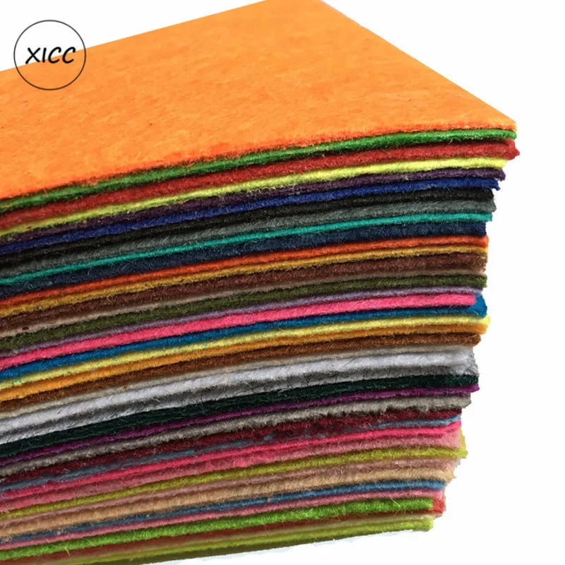 XICC новые 40 шт нетканые шерстяные войлочные ткани для украшения дома узоры для шитья кукол ремесла 15x15 см ручной работы DIY Войлок 1 мм