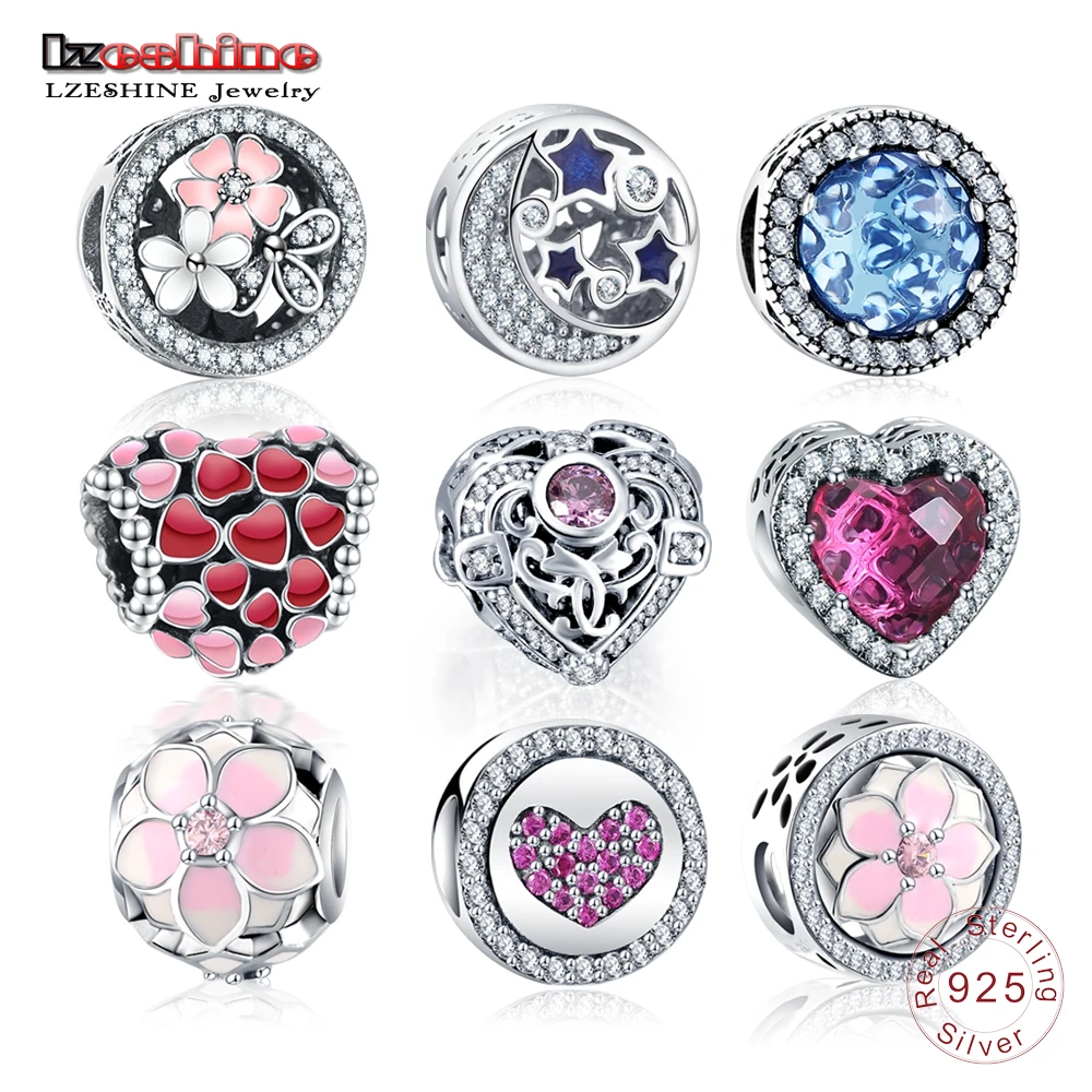 LZESHINE модный подлинный 925 стерлингового серебра Элегантные Подвески-шармы Pandora