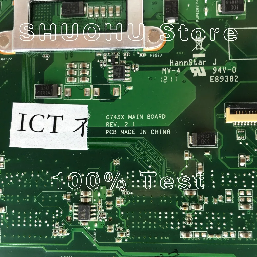 KEFU For ASUS G74SX G74S 2D 2G Video 8Memory laptop motherboard tested 100% work original mainboard KEFU For ASUS G74SX G74S 2D 2G Video 8Memory laptop motherboard tested 100% work original mainboard