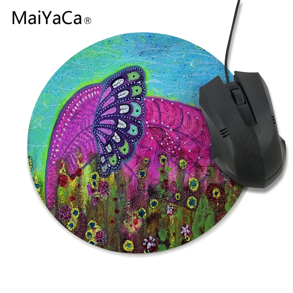 Художественный черный коврик для мыши с изображением слона и цветов,, коврик для компьютерной мыши, коврик для мыши на заказ, игровой коврик для геймера - Цвет: 20x20cm