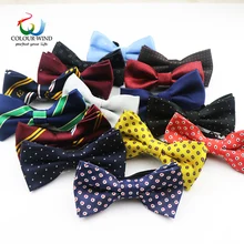 Подлинный Yiyanyang Детский галстук-бабочка в клетку из полиэстера, детские галстуки-бабочки 10*5 см, Классические Полосатые регулируемые эластичные галстуки-бабочки в горошек