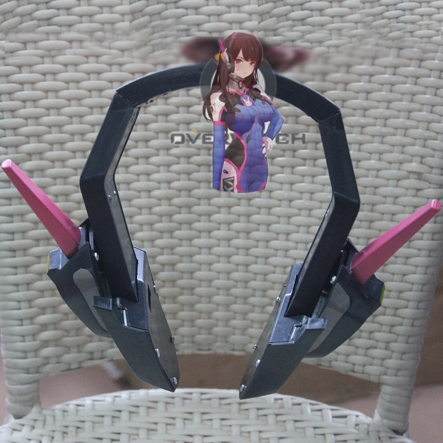 Gamer D va Headset For Cosplay HANNA Song Pink DVA Headphone Earphone 